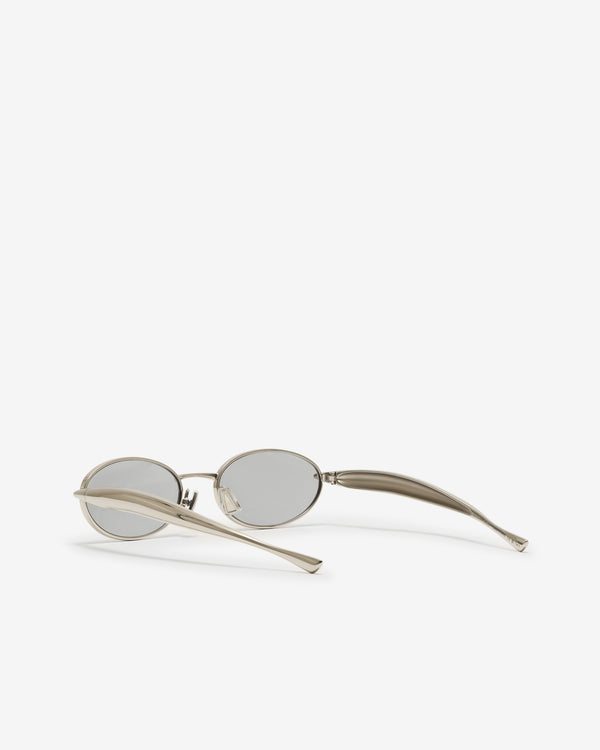 Bottega Veneta - Sardine Oval Sunglasses - (Silver/Grey)