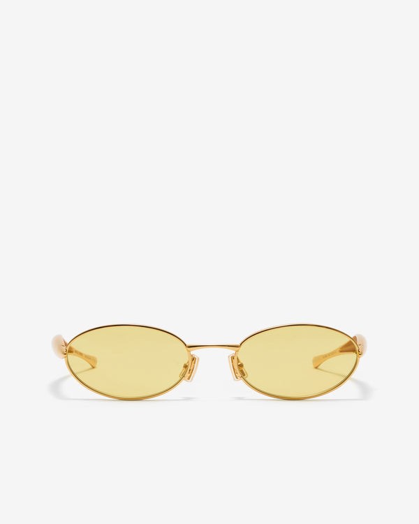 Bottega Veneta - Sardine Oval Sunglasses - (Gold)