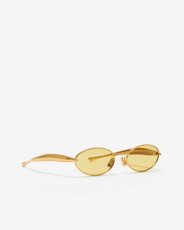 Bottega Veneta - Sardine Oval Sunglasses - (Gold)