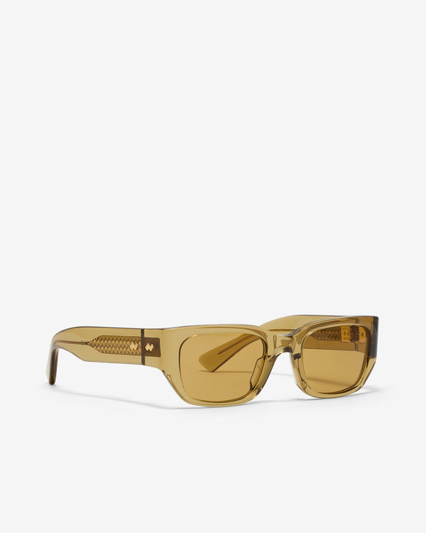 Bottega Veneta - Men’s Intrecciato Square Sunglasses - (Yellow/Brown)