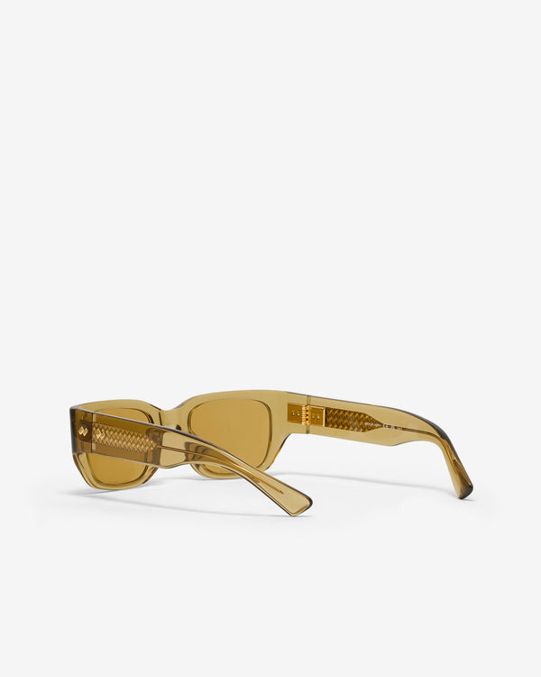 Bottega Veneta - Men’s Intrecciato Square Sunglasses - (Yellow/Brown)