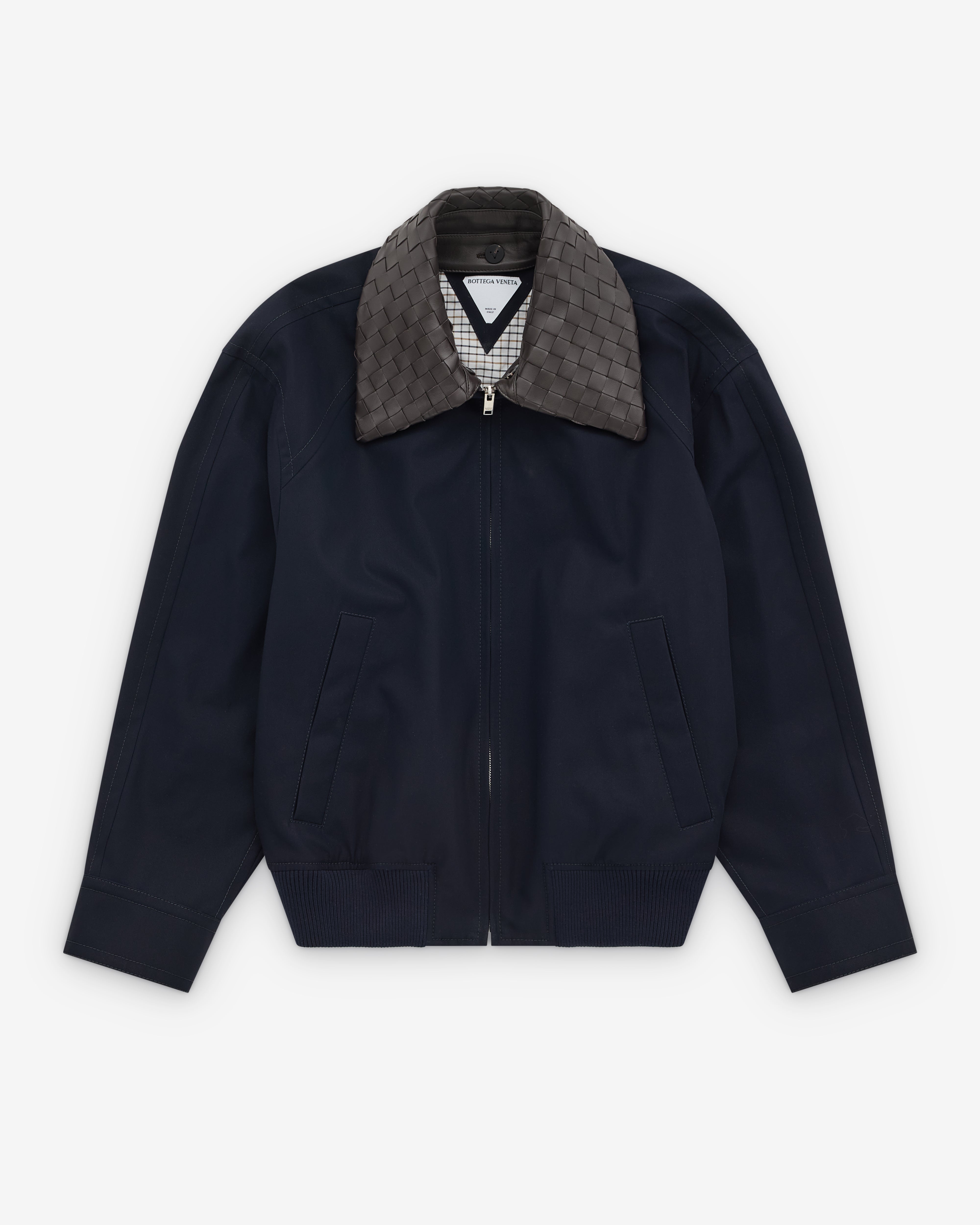 Bottega Veneta: Men's Cotton Twill Blouson (Navy) | Dover