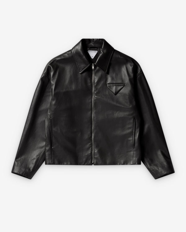 Bottega Veneta - Men's Shiny Leather Blouson - (Fondant)