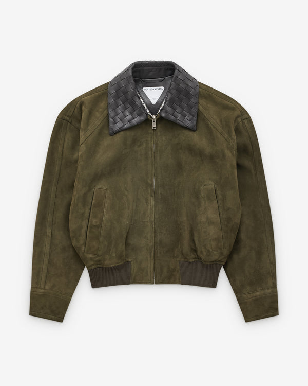 Bottega Veneta - Women's Suede Leather Blouson - (Deep Moss)