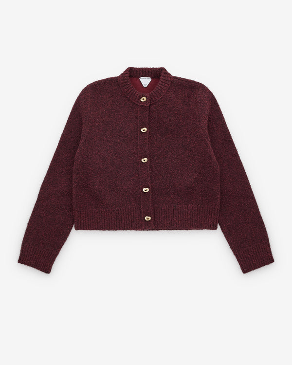 Bottega Veneta - Women's Wool Bouclé Cardigan - (Oxblood Melange)