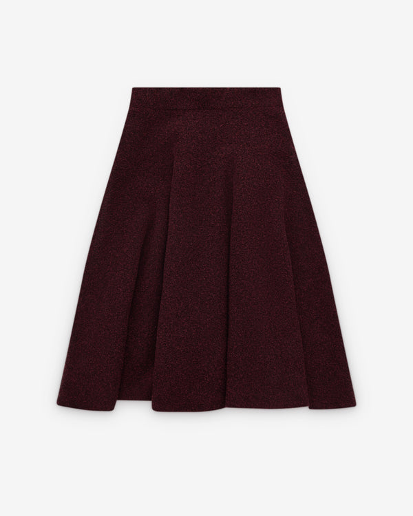 Bottega Veneta - Women's Wool Bouclé Skirt - (Oxblood Melange)