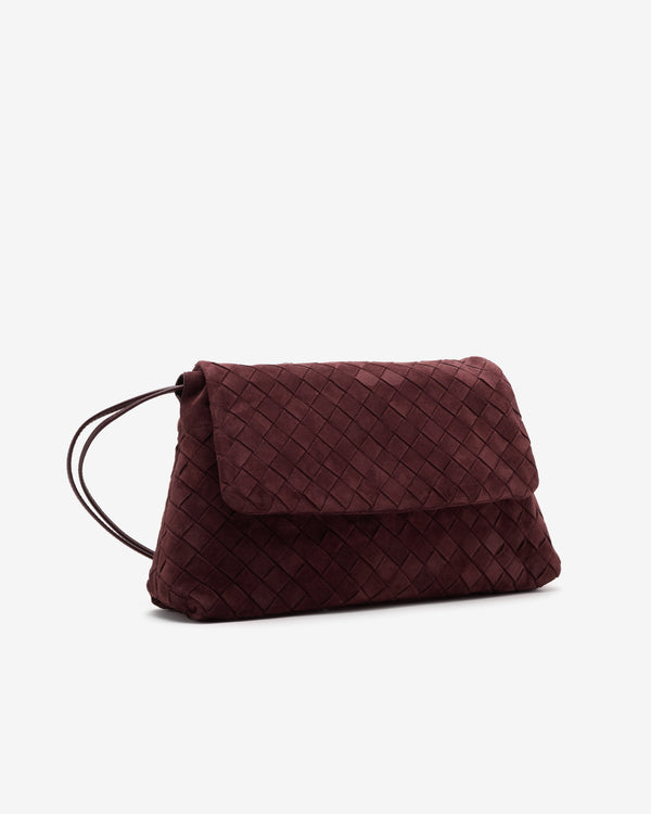Bottega Veneta - Women's Giorno Suede Pouch - (Deep Mahogany)
