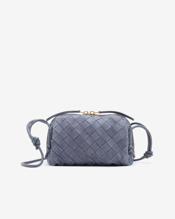 Bottega Veneta  - Women's Concert Pouch - (Cloudy Indigo/Gravel)