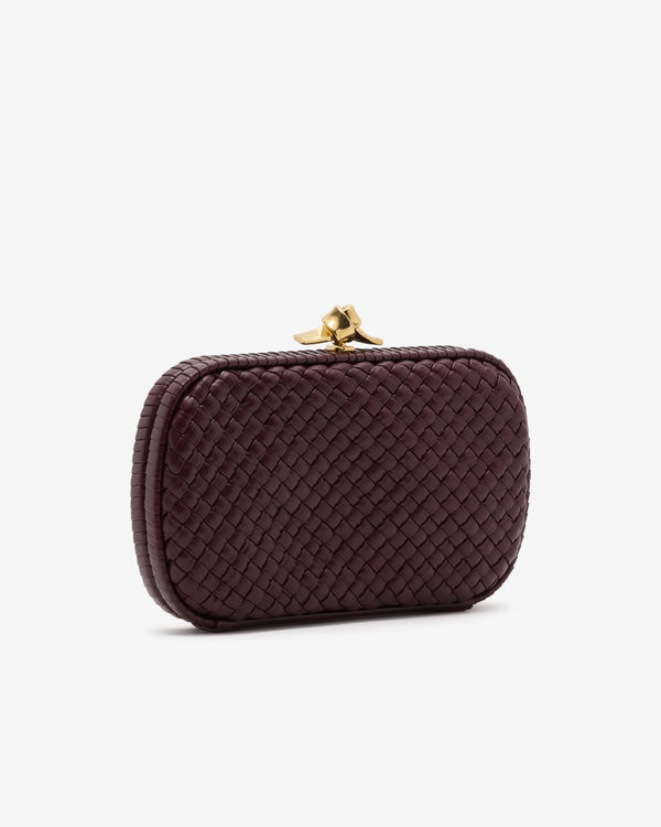 Bottega Veneta  - Women's Soft Knot Clutch - (Deep Mahogany)