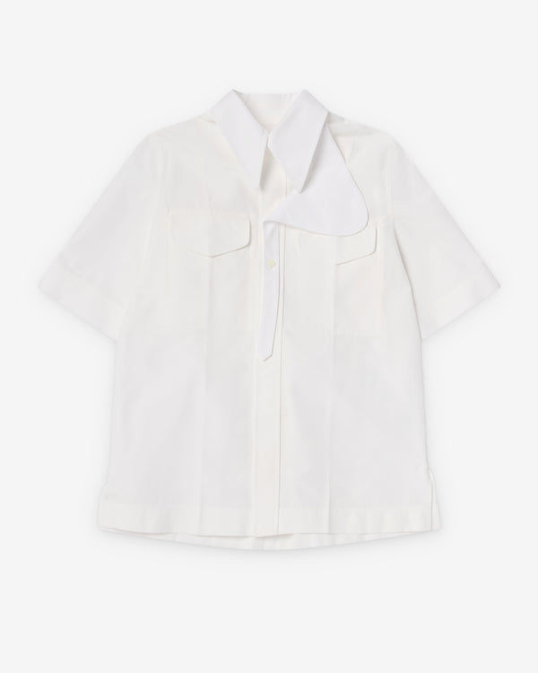 Bottega Veneta  - Women's Compact Cotton Toile Shirt - (Chalk)