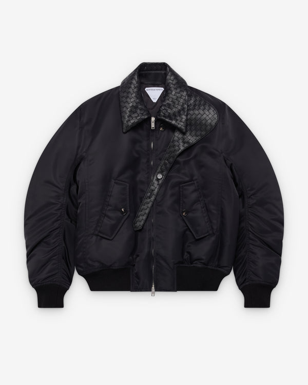 Bottega Veneta  - Women's Satin Nylon Blouson - (Double Black)