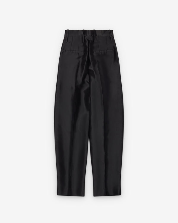 Bottega Veneta  - Women's Washed Cotton Trousers - (Double Black)