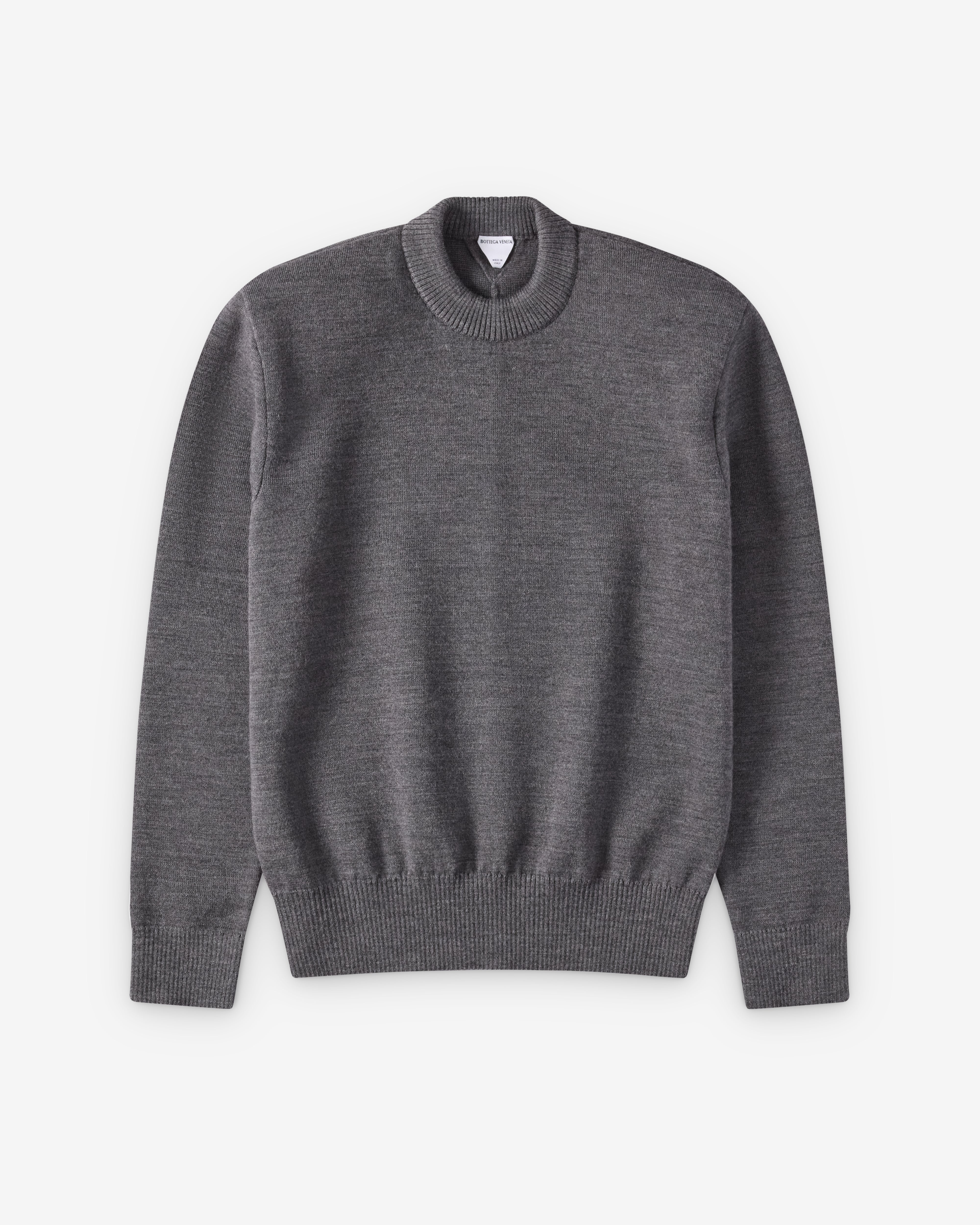 Bottega Veneta : Women's Wool Tailored Sweater (Medium Grey