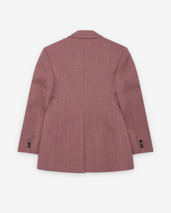 Bottega Veneta  - Women's Wool And Linen Melange Jacket - (Pink/Carrubo Mel)