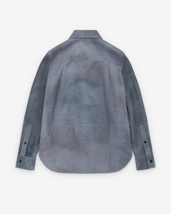 Bottega Veneta  - Women's Cloudy Suede Shirt - (Cloudy Indigo)