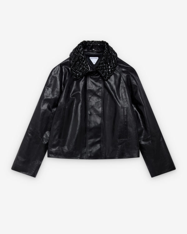 Bottega Veneta  - Men's Crackled Leather Jacket - (Black)
