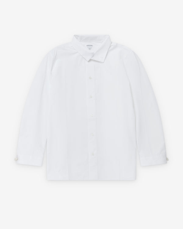 Bottega Veneta  - Men's Cotton Poplin High Neck Shirt - (White)