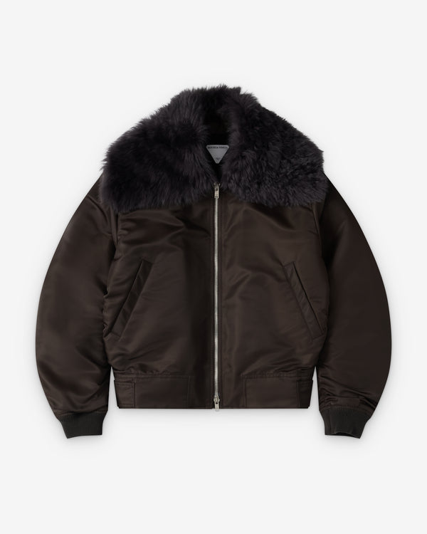 Bottega Veneta  - Men's Padded Nylon Bomber - (Chocolate)
