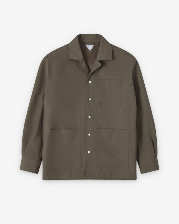 Bottega Veneta  - Men's Compact Cotton Pyjama Shirt - (Steel)