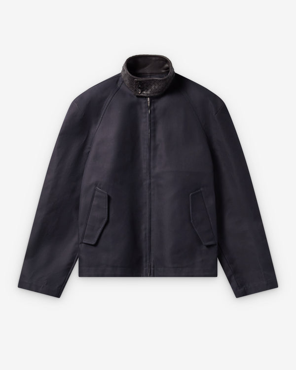 Bottega Veneta  - Men's Cotton Gabardine Harrington Jacket - (Midnight Navy)