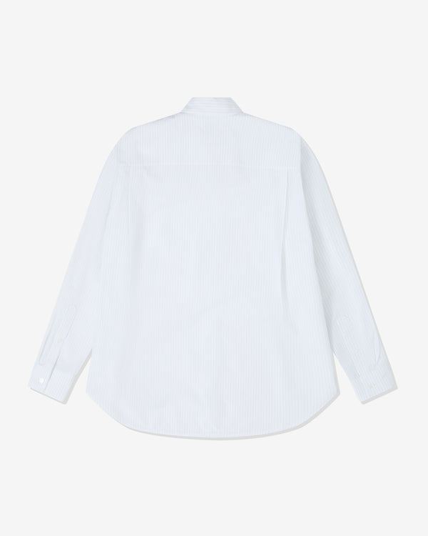 Bottega Veneta  - Men's Cotton Poplin Pinstripes Shirt - (White/Blue)