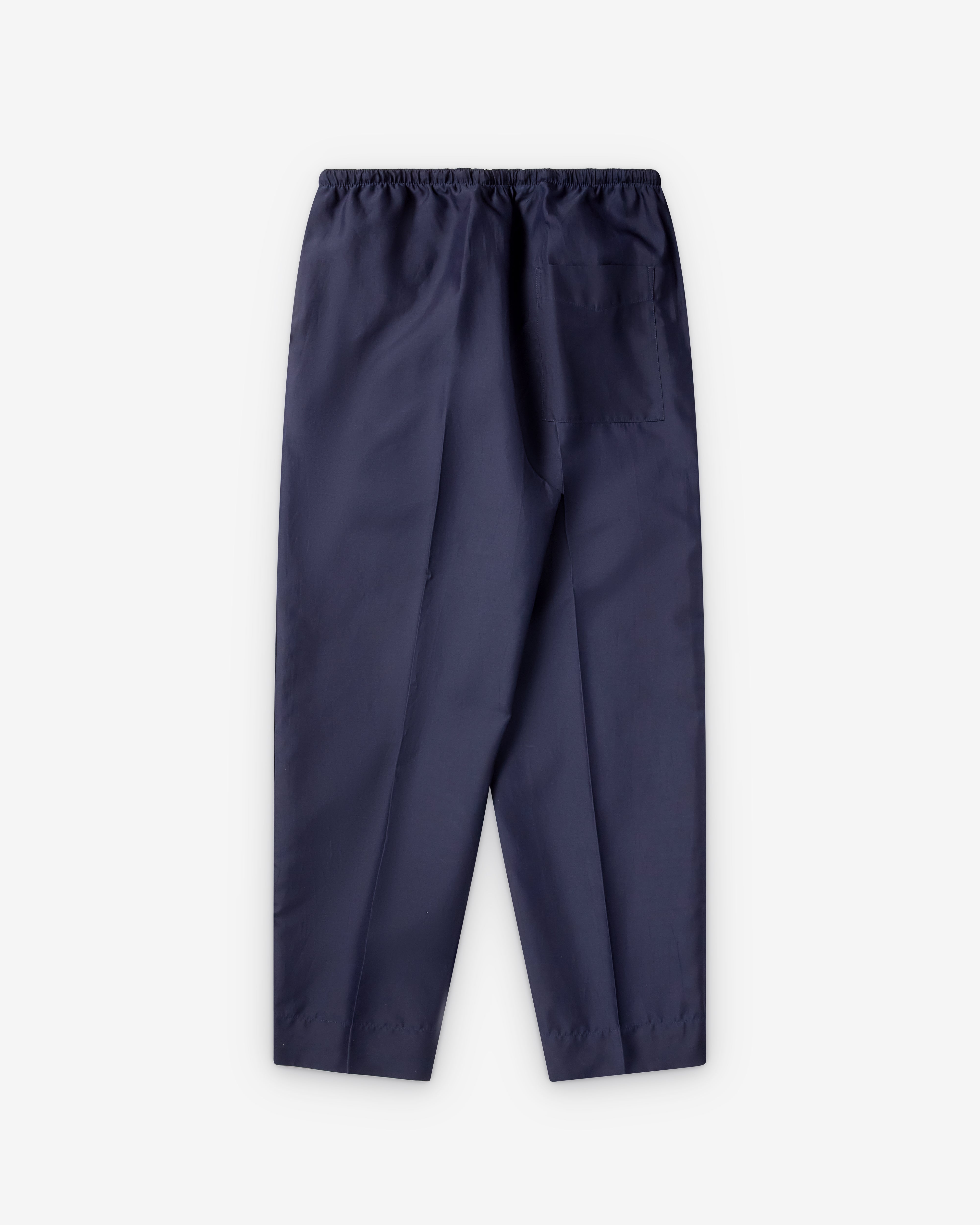 Bottega Veneta 23ss ワイドスラックス ネイビー Bottega Veneta : Men's Cotton And Silk Pyjama Trousers (Midnight