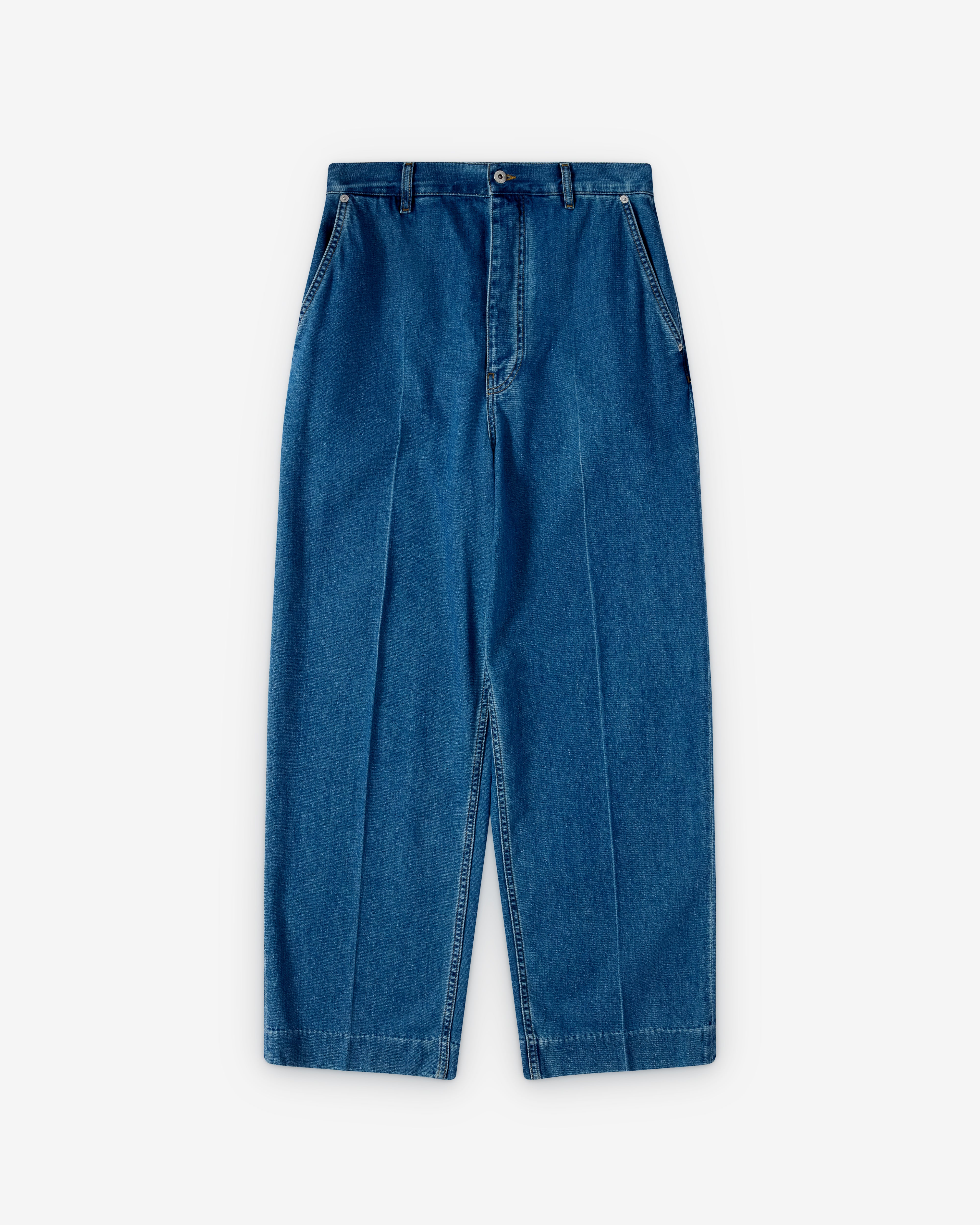 Bottega Veneta : Men's Atlantic Blue Straight Jeans (Blue) | Dover