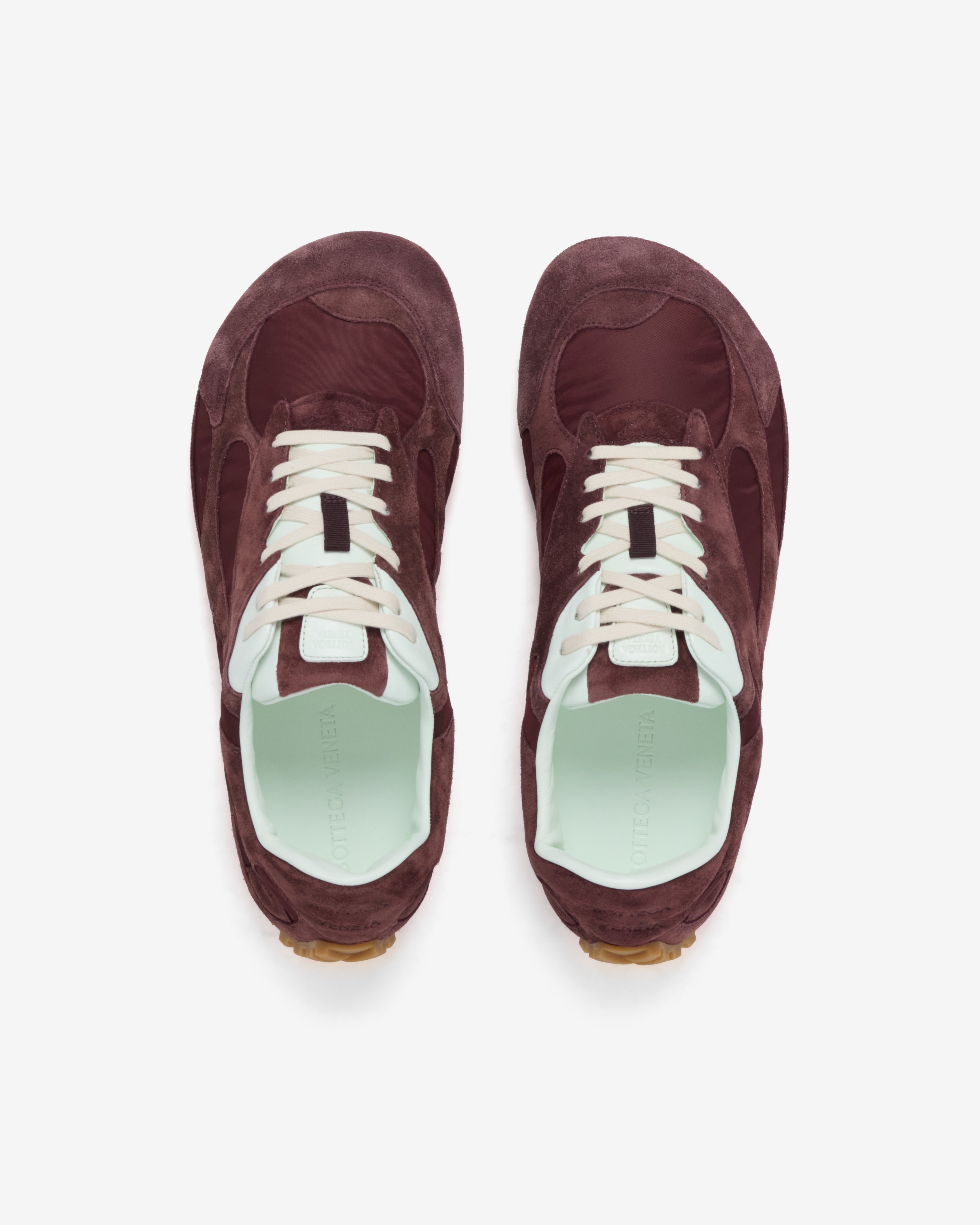 靴 BOTTEGA VENETA Bottega Veneta : Men's Orbit Flash Sneaker (Deep Mahogany/Glacier