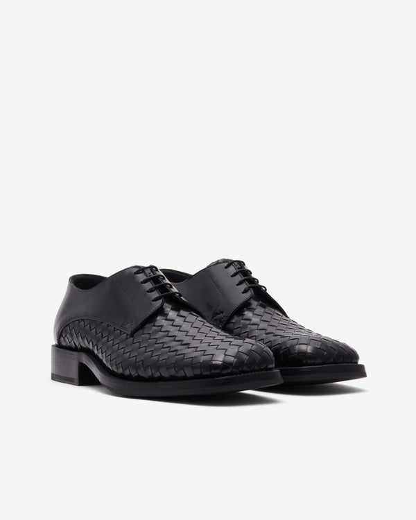 Bottega Veneta  - Men's Smashed Lace-Up Shoe - (Black)