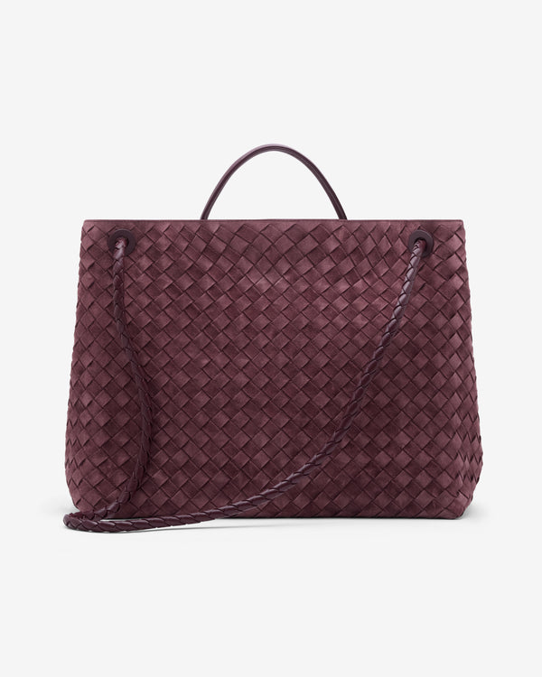 Bottega Veneta  - Women's Large Andiamo - (Deep Mahogany)