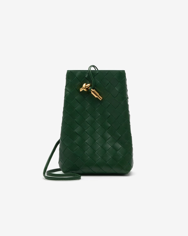 Bottega Veneta  - Women's Andiamo Phone Pouch - (Basil)