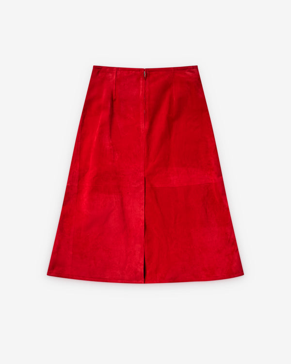 Bottega Veneta  - Women's Suede Leather Skirt - (Crave)