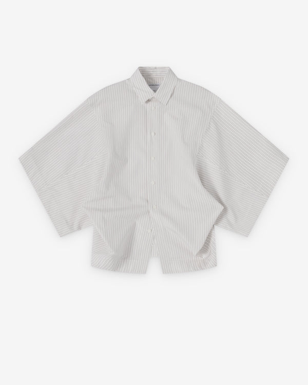 Bottega Veneta  - Women's Cotton Poplin Shirt - (Prosecco/Brown/White)