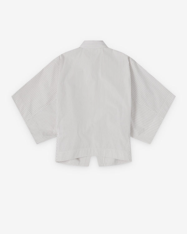 Bottega Veneta  - Women's Cotton Poplin Shirt - (Prosecco/Brown/White)