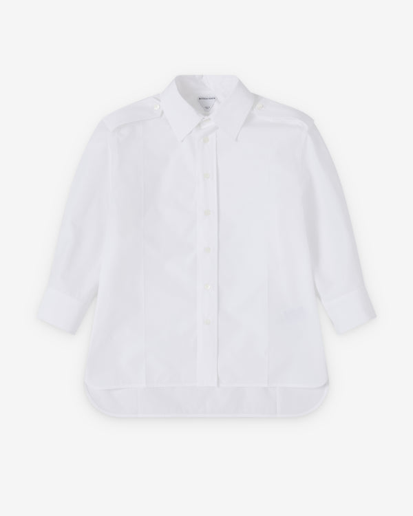Bottega Veneta  - Women's Compact Cotton Poplin Shirt - (White)