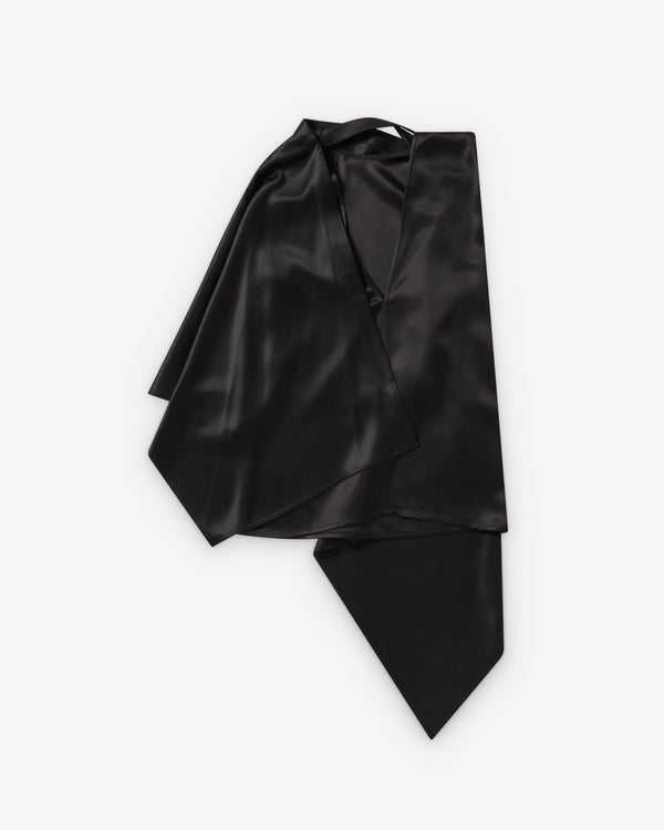 Bottega Veneta  - Women's Fluid Silk Satin Top - (Double Black)