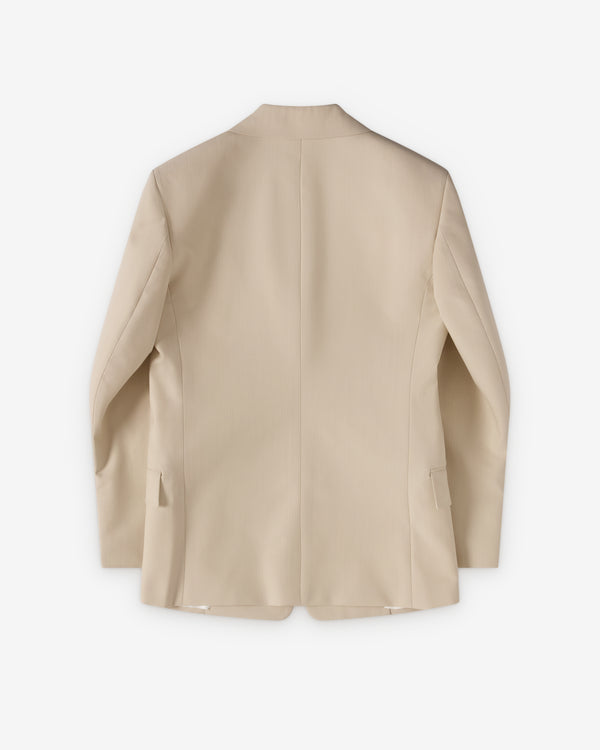 Bottega Veneta  - Women's Wool Cotton Stripe Jacket - (Beige/Light Blue)