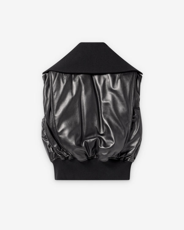 Bottega Veneta  - Women's Shiny Leather Gilet - (Black)