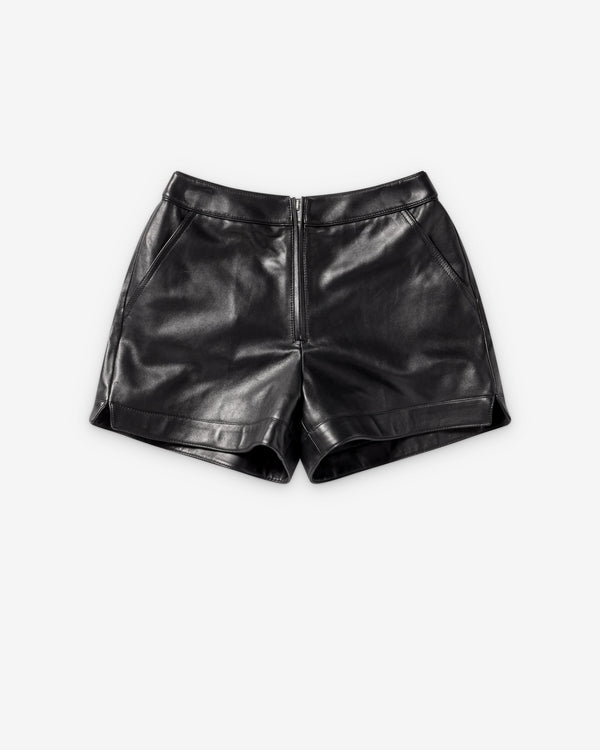 Bottega Veneta  - Women's Shiny Leather Shorts - (Black)