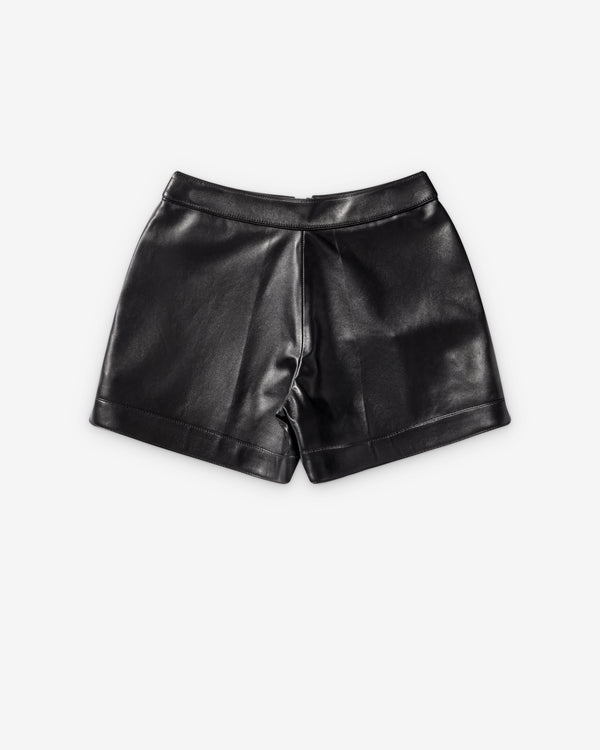 Bottega Veneta  - Women's Shiny Leather Shorts - (Black)