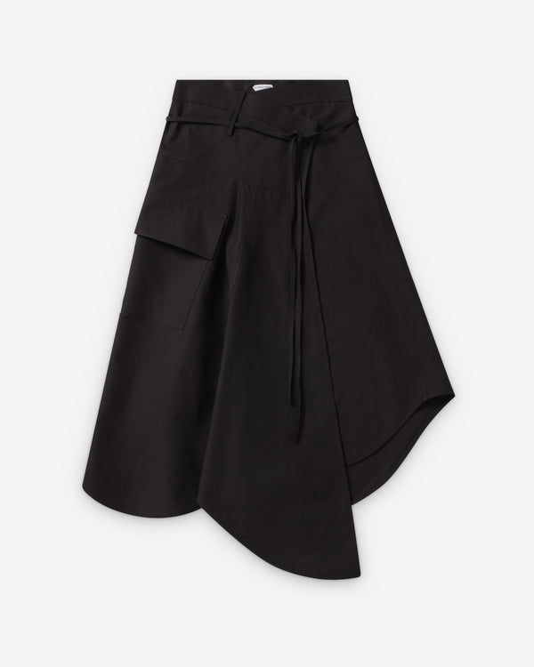 Bottega Veneta  - Women's Compact Cotton Toile Skirt - (Double Black)