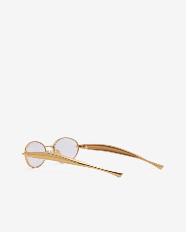 Bottega Veneta - Sardine Oval Sunglasses - (Gold/Clear)