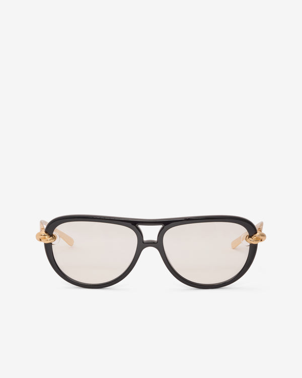 Bottega Veneta Sunglasses - Knot Aviator Sunglasses - (Black/Gold)