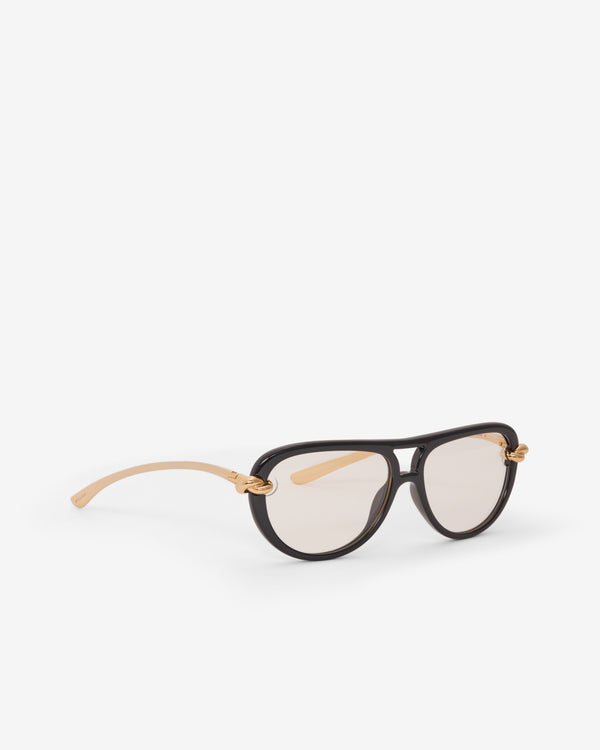 Bottega Veneta Sunglasses - Knot Aviator Sunglasses - (Black/Gold)