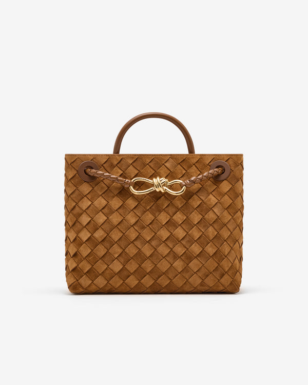 Bottega Veneta  - Women's Small Andiamo Bag - (Tan)