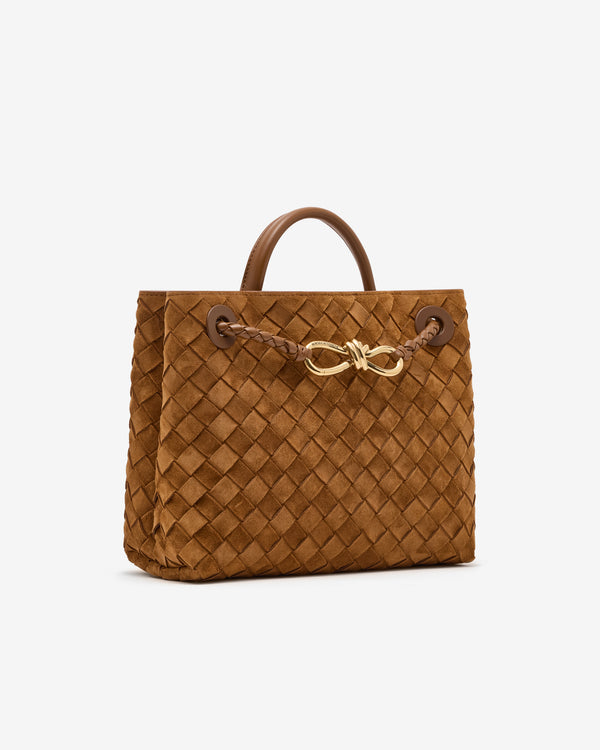 Bottega Veneta  - Women's Small Andiamo Bag - (Tan)