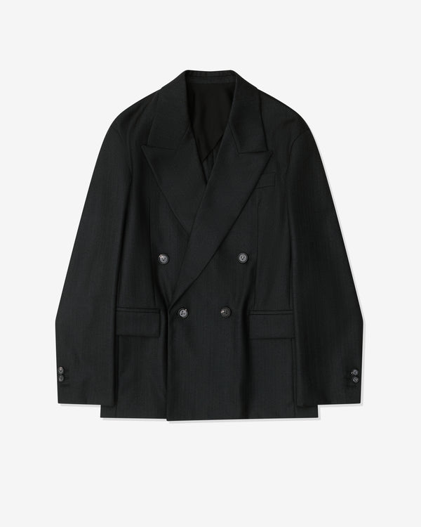 Bottega Veneta - Men's Striped Wool Jacket - (Black/Dark Blue)