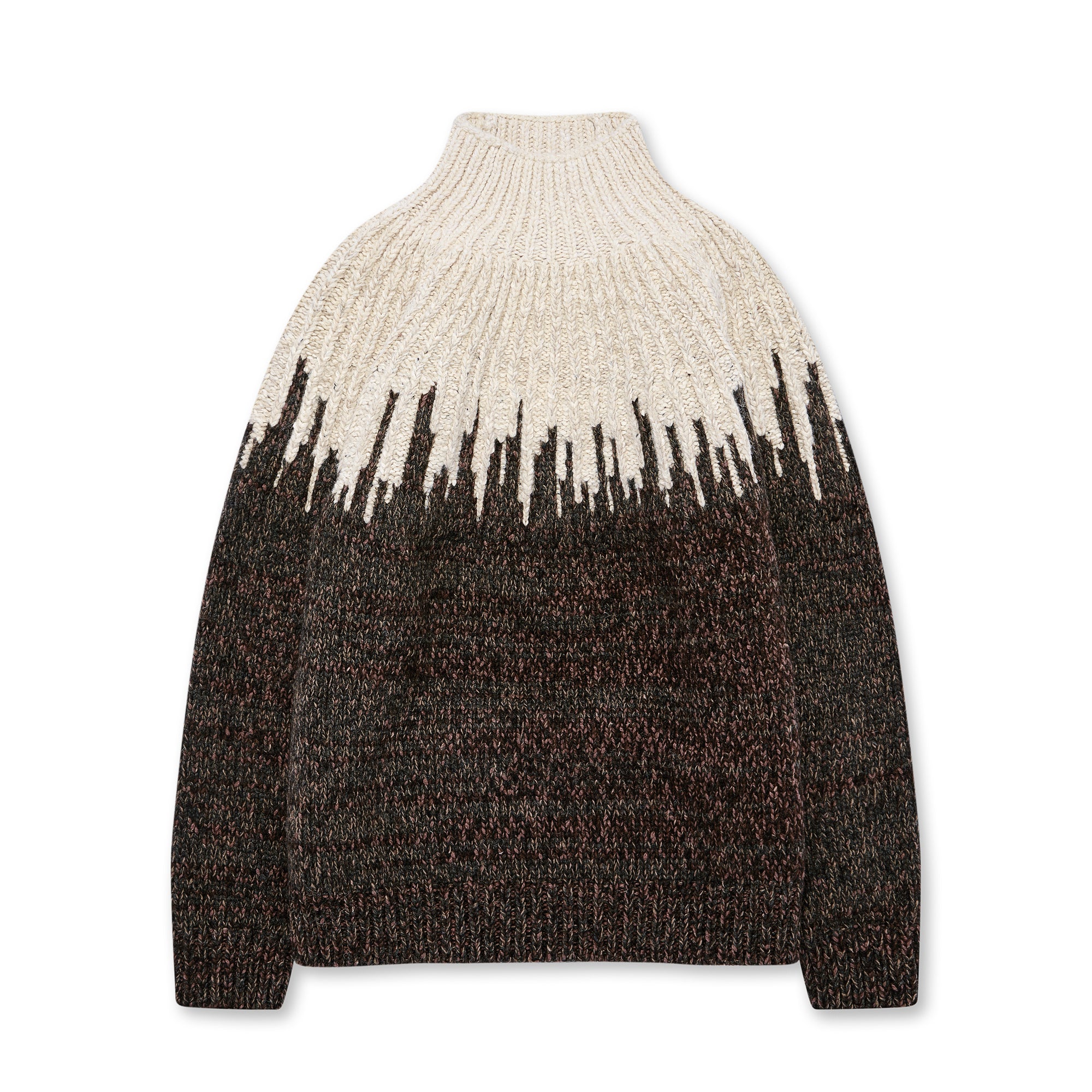 Bottega Veneta - Men’s Mix Wool Graphic Sweater - (Dove/Fondant) view 1