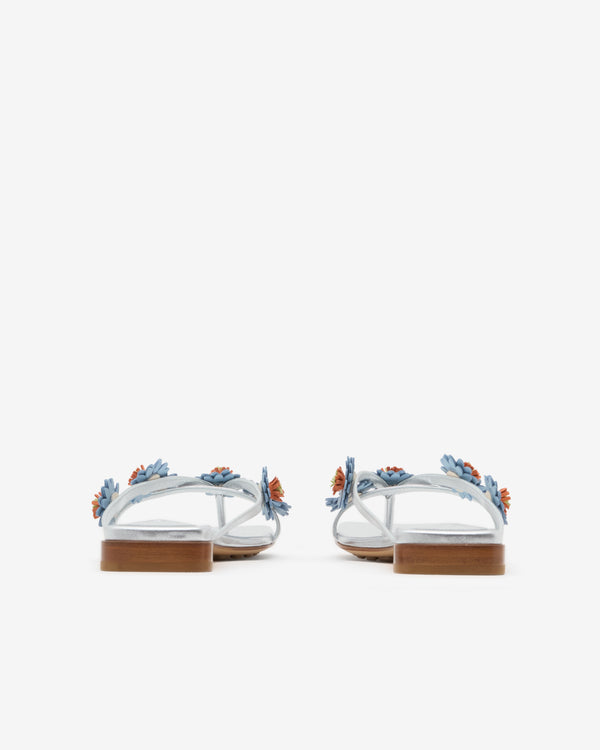 Bottega Veneta - Women's Riva Flat Sandal - (Silver)
