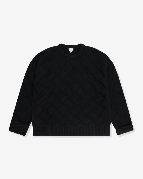 Bottega Veneta - Men's Intreccio Wool Jumper - (Black)